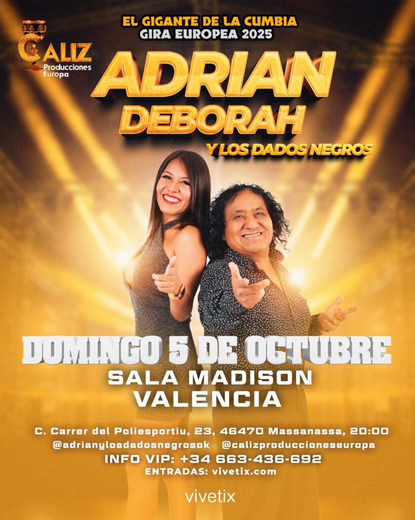 Cartel oficial de concierto en Valencia